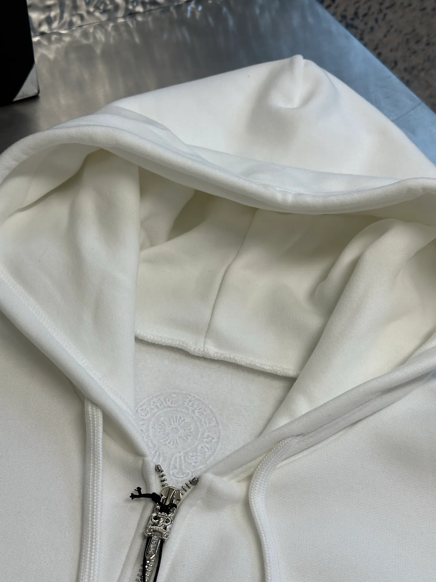P470 Chrome Hearts Chrome Hearts hooded zipper jacket is made of 380g cotton fleece sweatshirt material, 420g 1*1 matching high-end fashion brand rib, glue printing process size: s m l xl